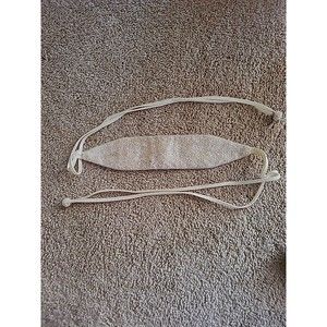 Christian DIOR CEINTURES  vintage hand beaded cream bridal cumberbund BELT SZ XS